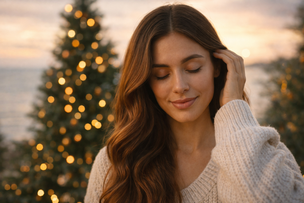 autocuidado en Navidad, rutina capilar consciente